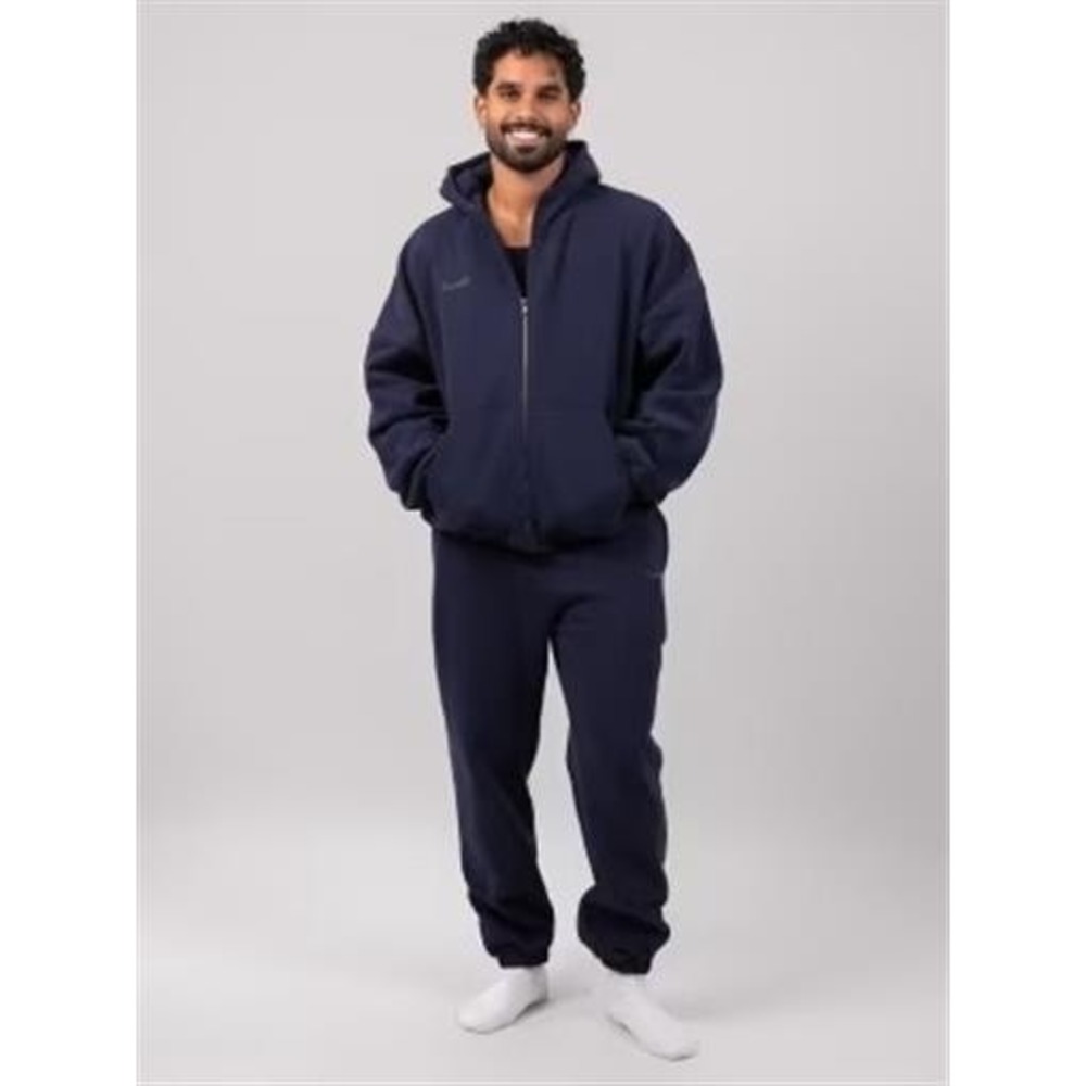 NWT Comfrt 2X Navy Blue Zip Up Cloud Hoodie Sweatshirt 131973